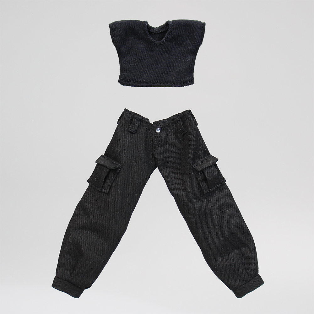 No.SP-07RBB　ショート丈Tシャツ&カーゴパンツセット [ブラック×ブラック]　【けもプラ公式サイト限定】【予約8月発送予定】