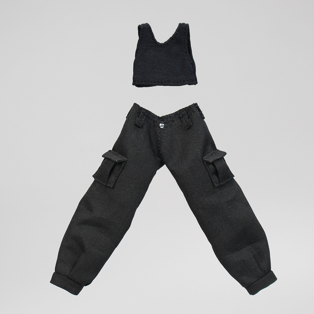 No.SP-06RBB ショート丈タンクトップ&カーゴパンツセット [ブラック×ブラック]【けもプラ公式サイト限定】【予約8月発送予定】